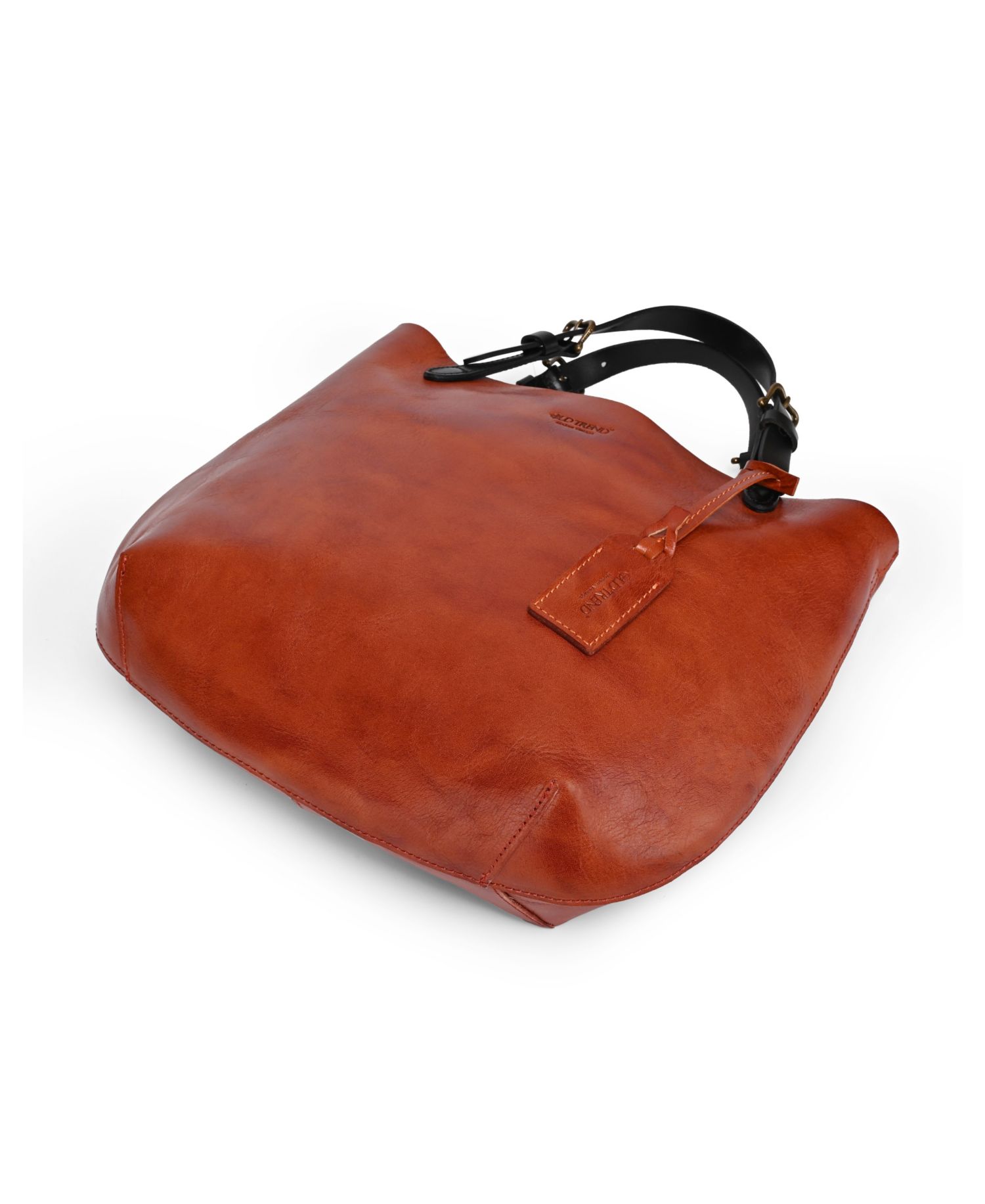 Dip Dye Mini Leather Crossbody Tote Bag
