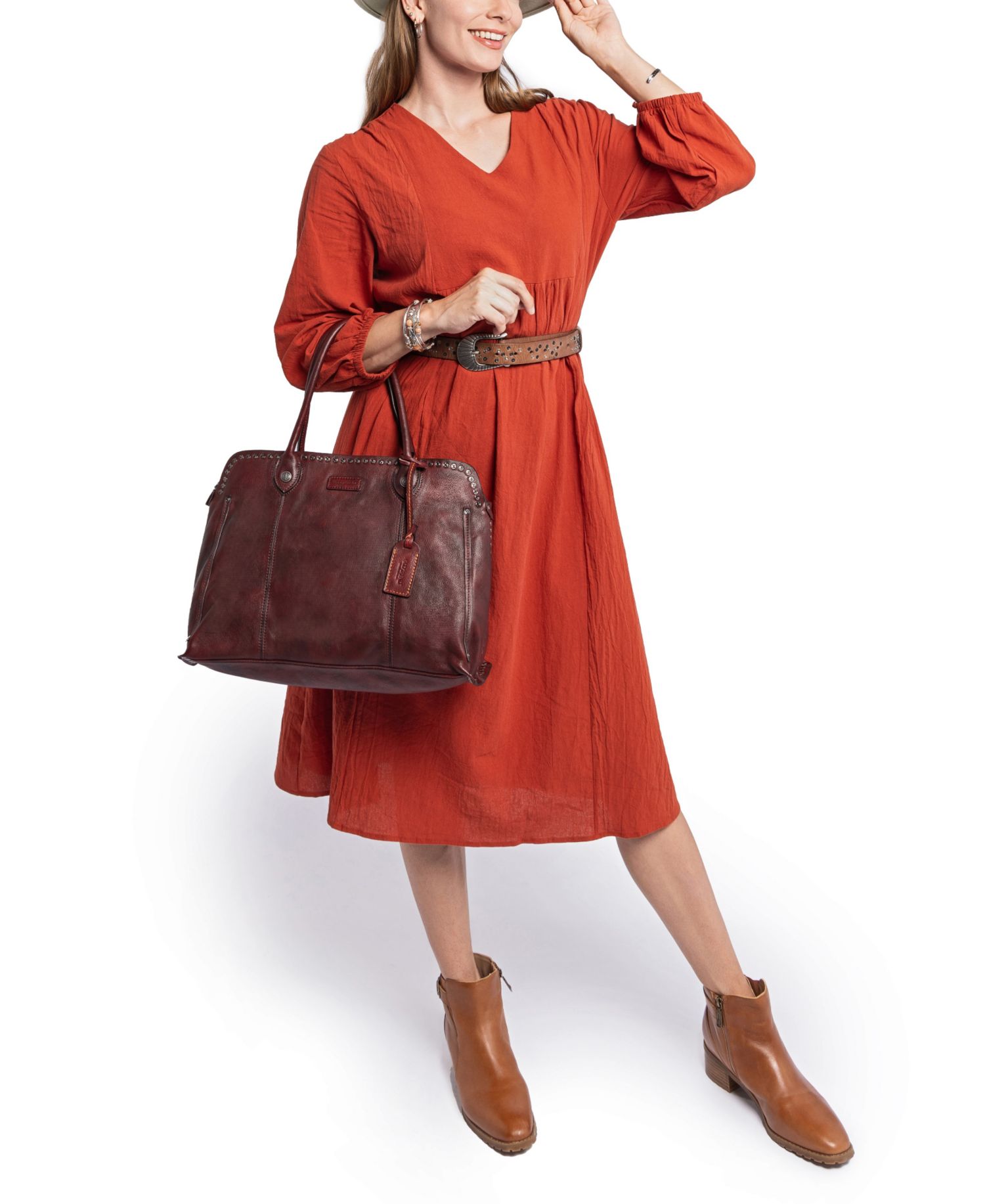 Soul Stud Large Leather Satchel Bag