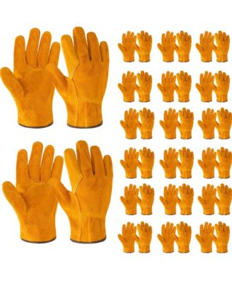 Leather Work Gloves Flexible Grip Thorn Proof Cut Resistant Men Women