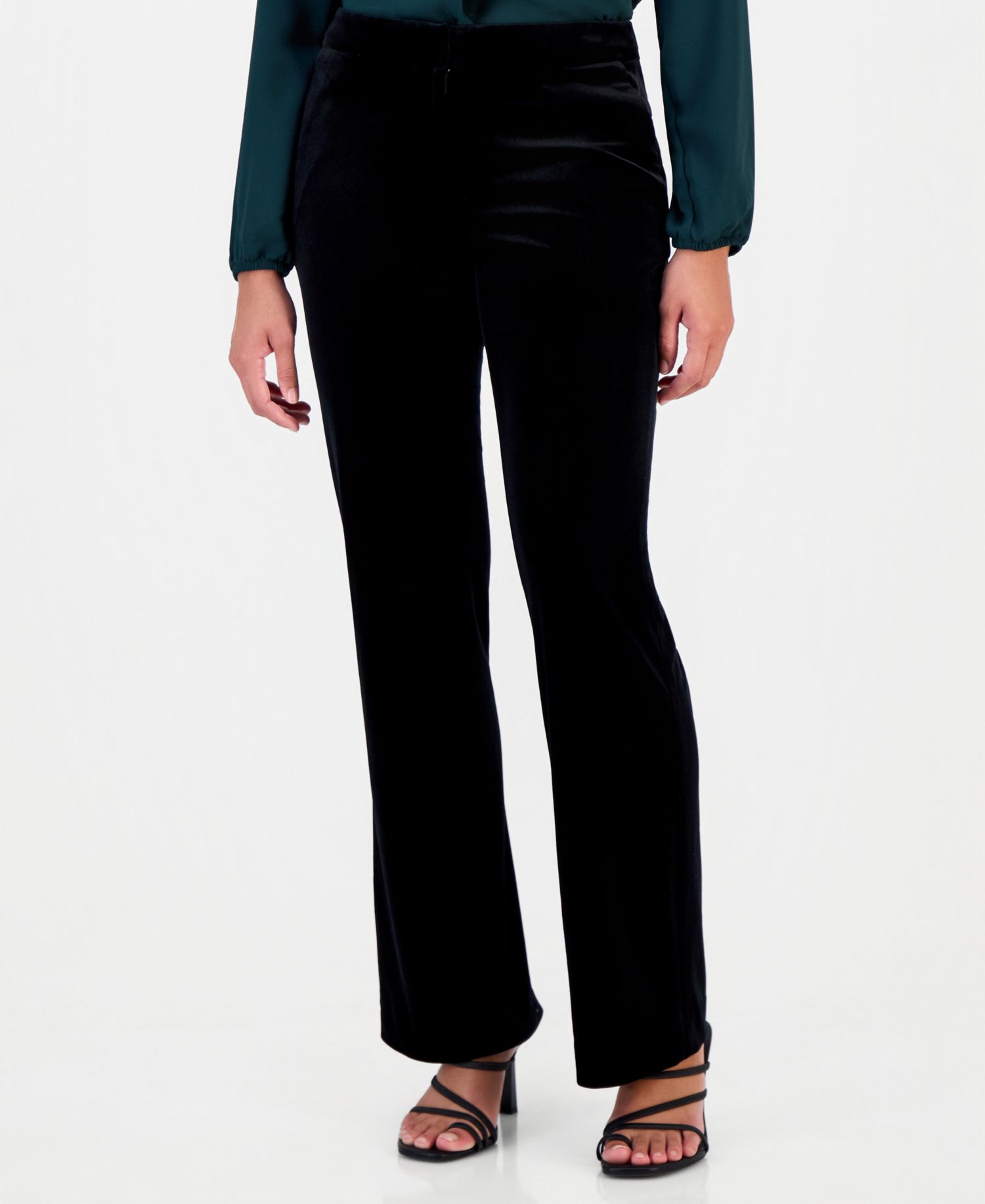 Women's Velvet Flare-Leg Pants