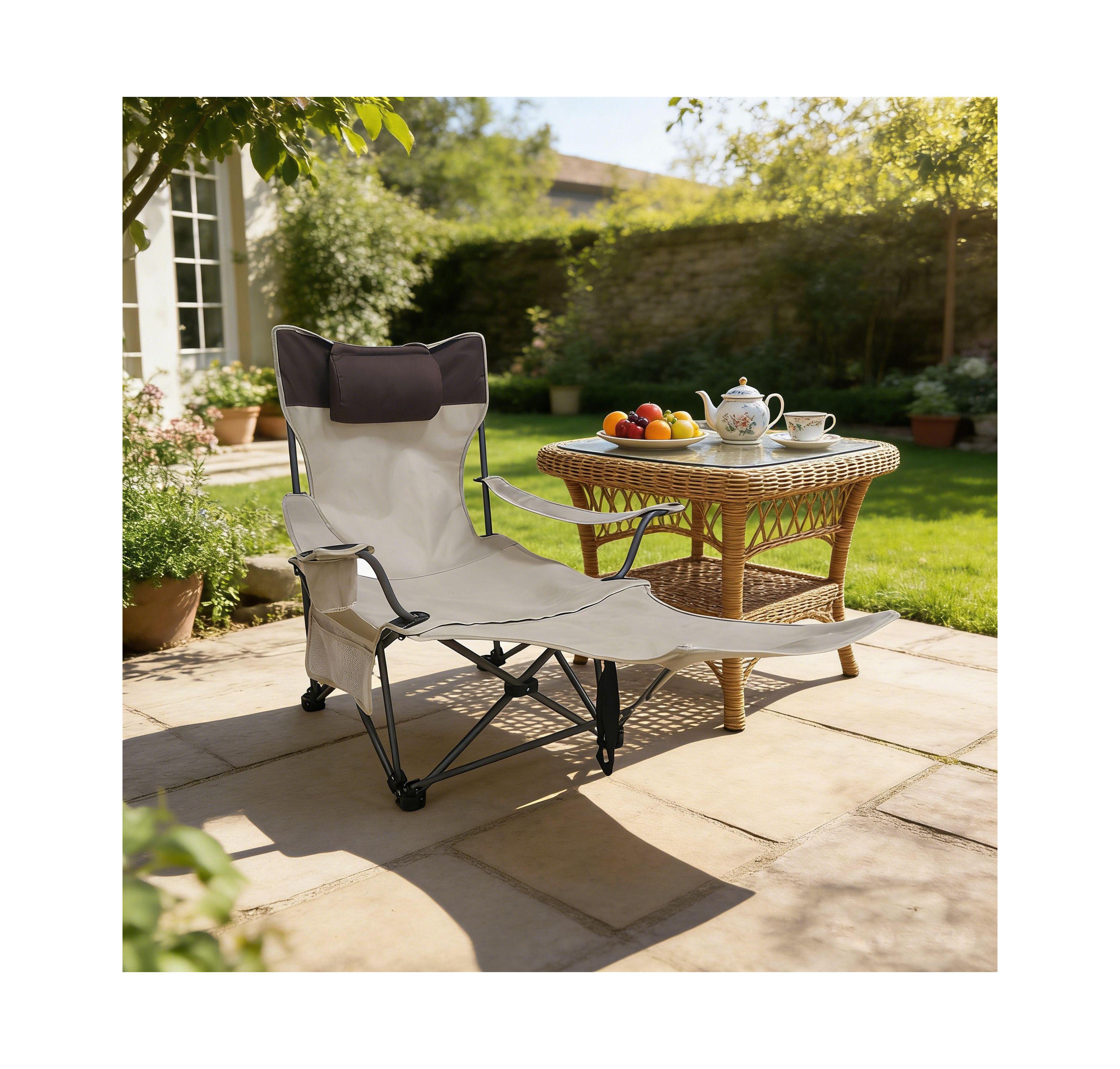 Mountaintop Outdoor Camping Chairs Folding/Portable/Adjustable reclining chair(Three-level adjustment), Side Pockets and Cup Holder, Carry Bag.