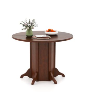 42-Inch Round Pedestal Dining Table for 4-6
