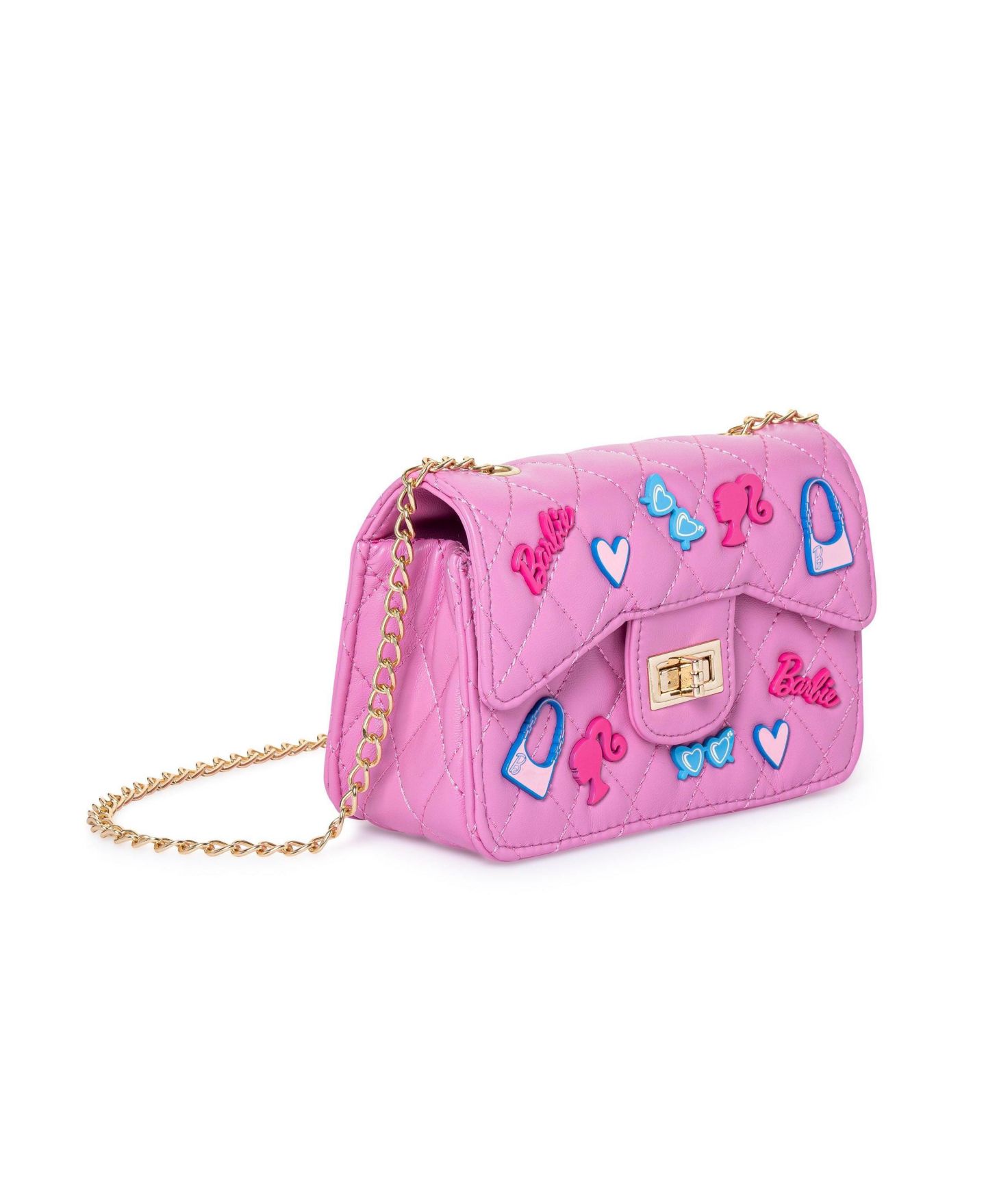 Детская сумка Barbie Classic Quilted Kids Handbag with Charms, цвет: Розовый — фото 2