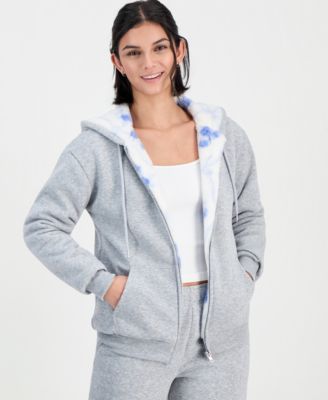 Juniors' Faux Fur-Lined Hoodie