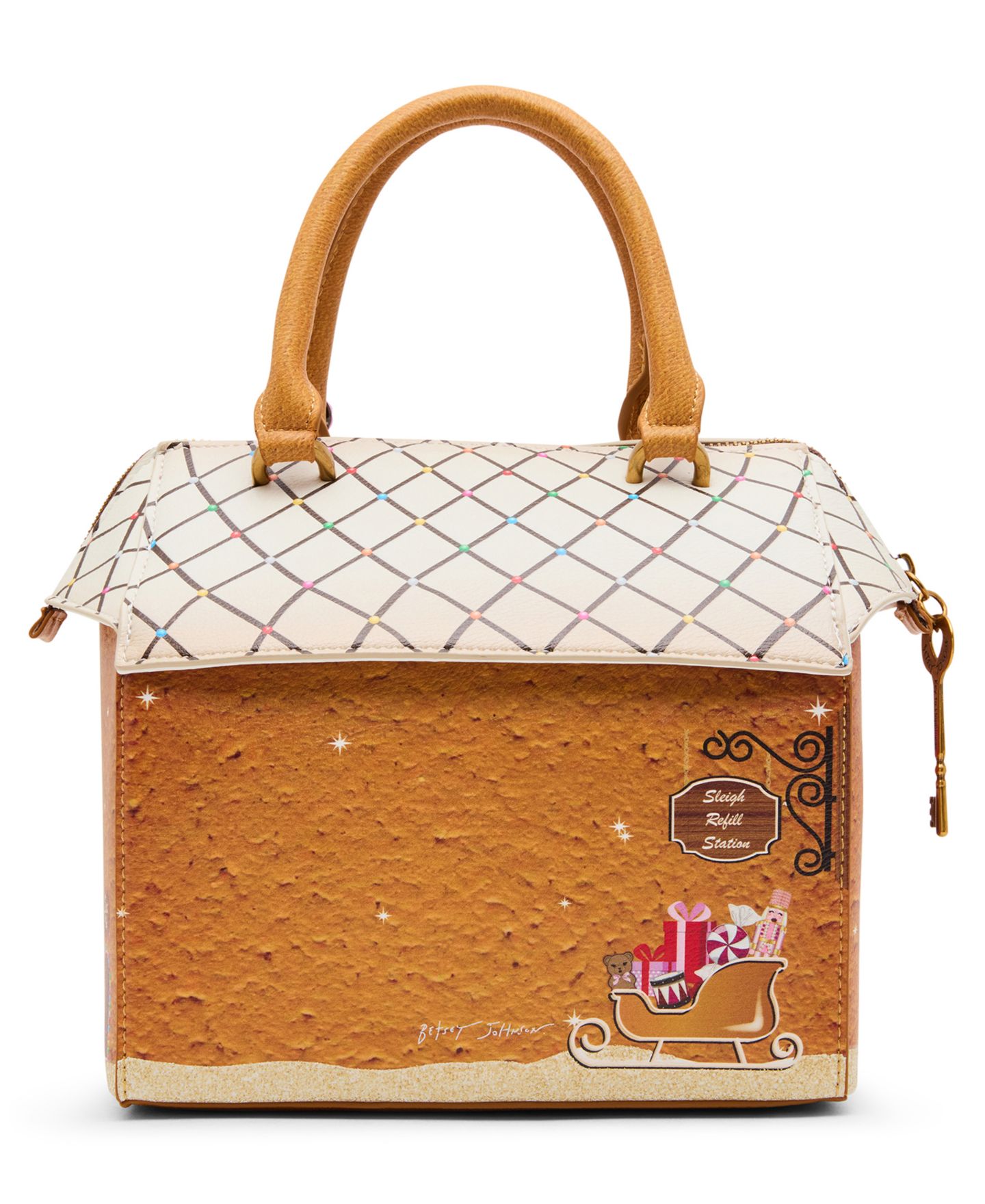 Женская сумка Betsey Johnson Treat Me Right Small Satchel Handbag, цвет: Коричневый — фото 2