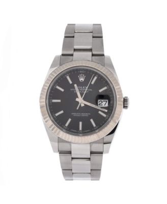 Oyster Perpetual Datejust Automatic Watch in Stainless Steel and White Gold 41mm