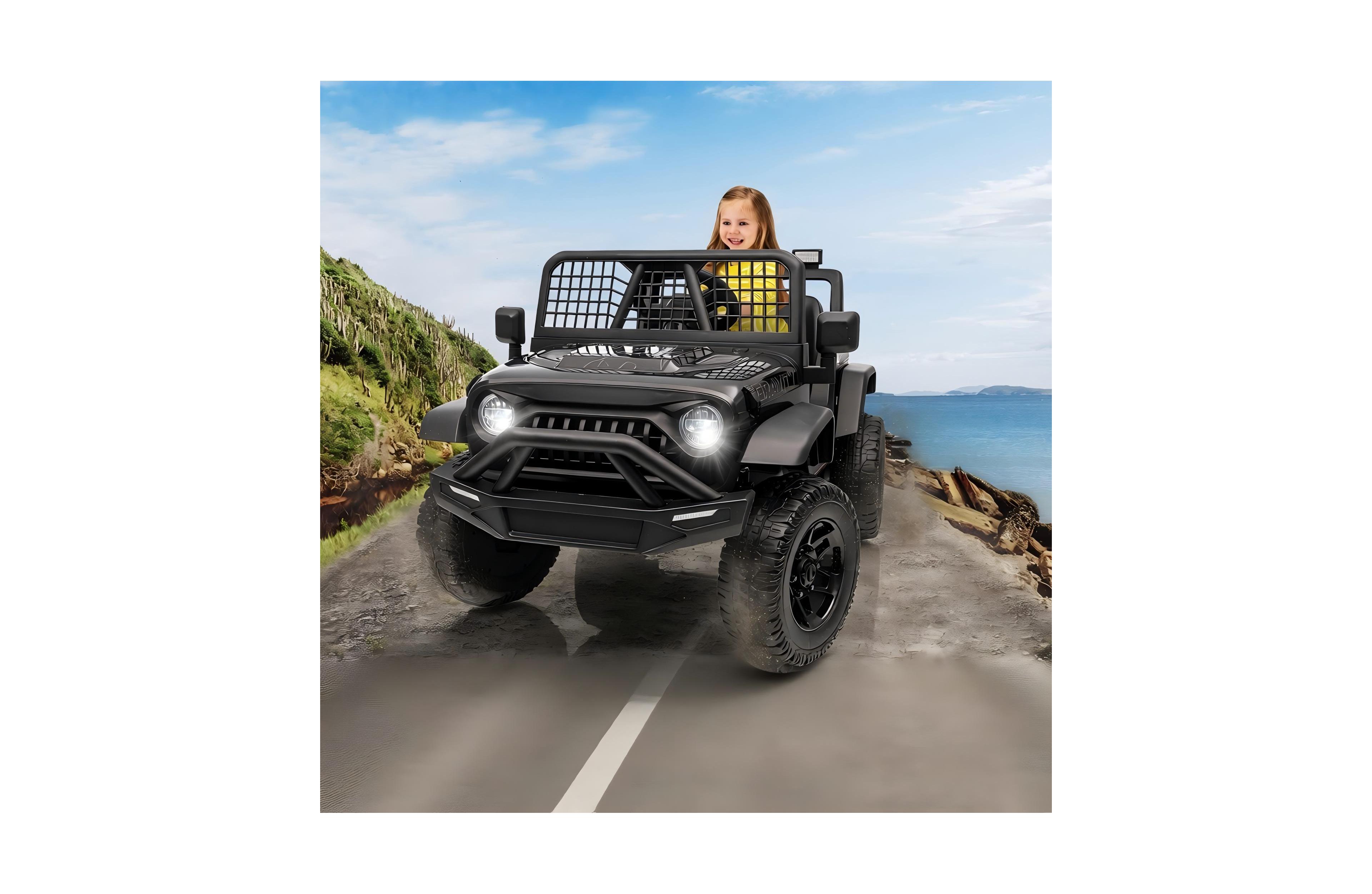 38 x 24 in Kids 12V Ride On Car with Remote Control, Off-Road Electric Suv Toy for Ages 3-6, Dual Drive Outdoor Battery Car