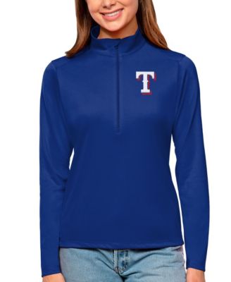 Women's Royal Texas Rangers Tribute Quarter-Zip Pullover Top