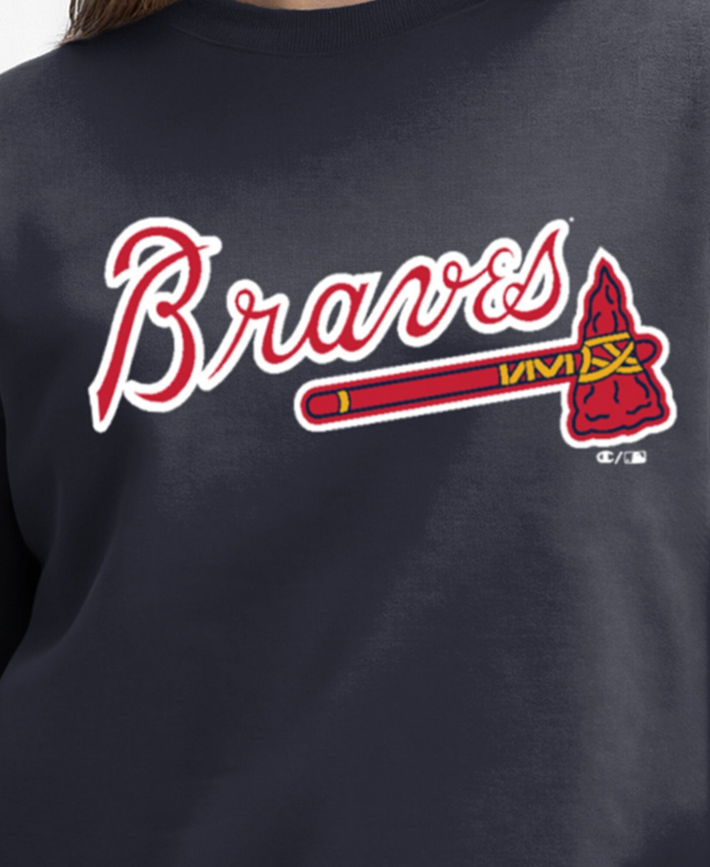 Женская толстовка Champion Atlanta Braves All-Star Relaxed-Fit Crew Neck — фото 5