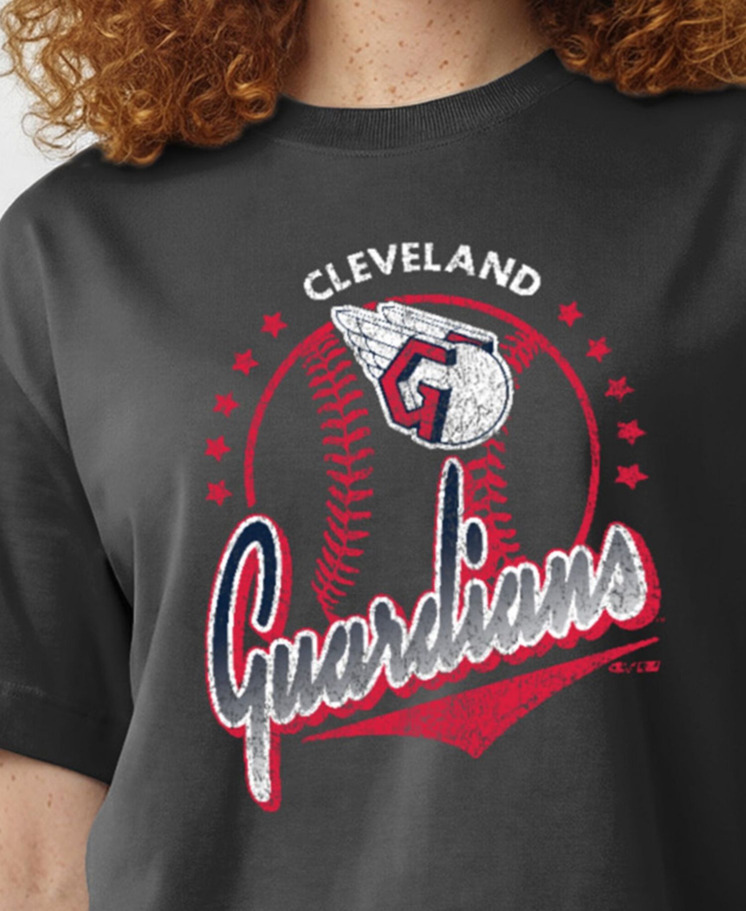 Women's Cleveland Guardians Graphic Oversized-Fit T-Shirt