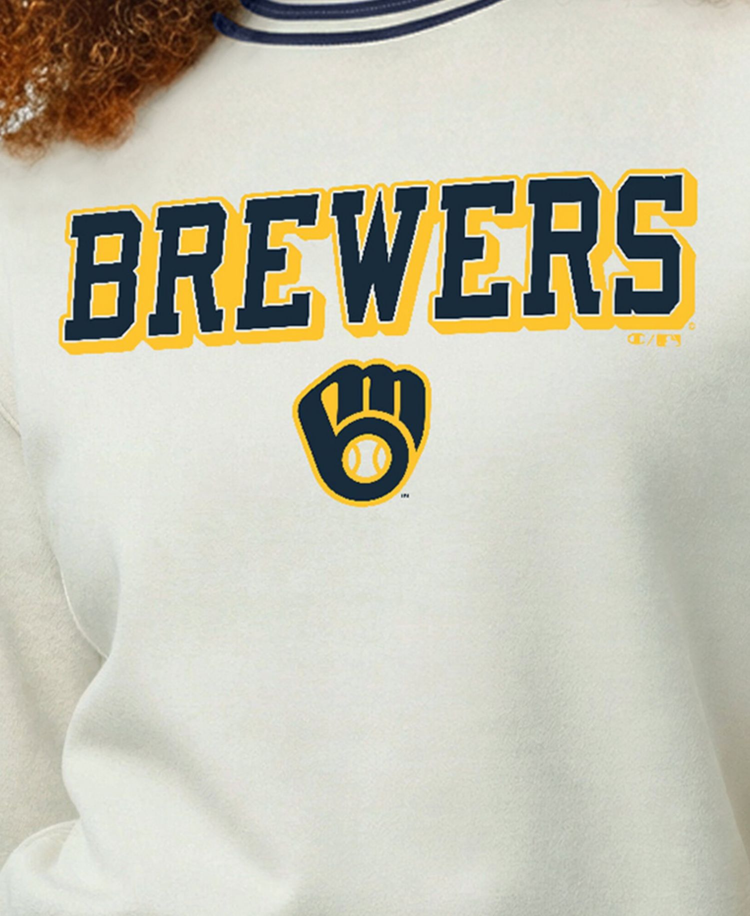 Women's Milwaukee Brewers Reverse Weave Fleece-Lined Sweatshirt