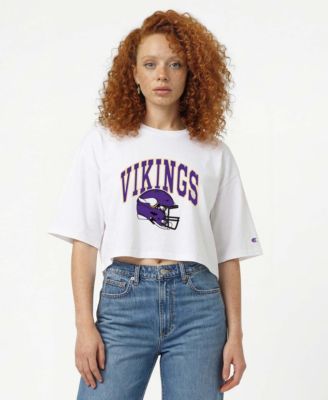 Women's Minnesota Vikings Cropped Oversized T-Shirt