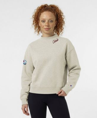 Women's Colorado Avalanche Collar Script Triumph Relaxed-Fit Fleece Sweatshirt