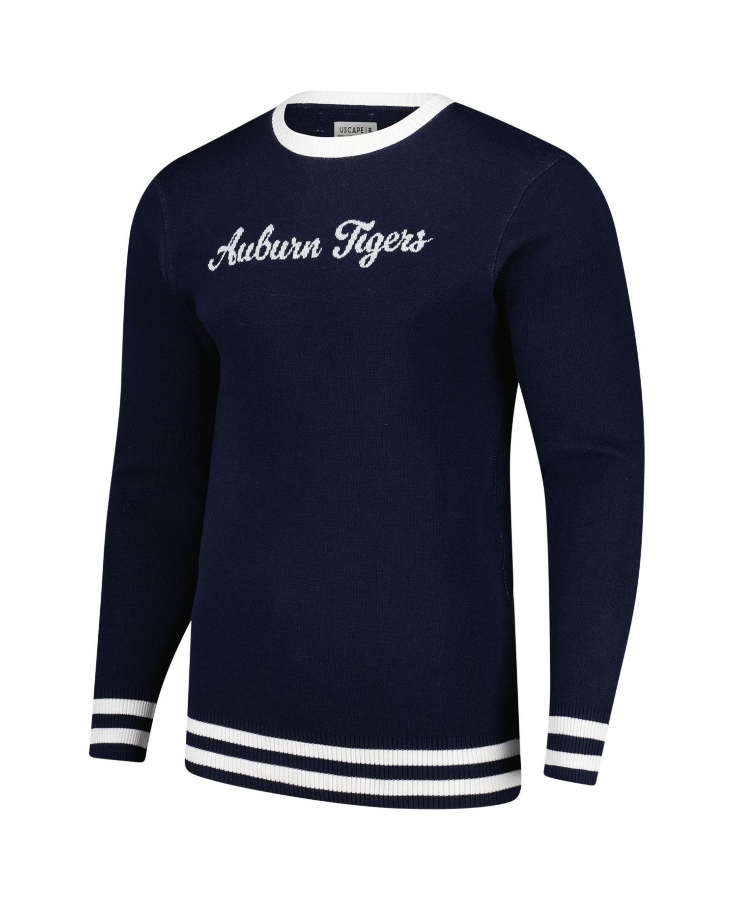 Men's and Women's Navy Auburn Tigers Renew Knit Vintage Pullover Sweater