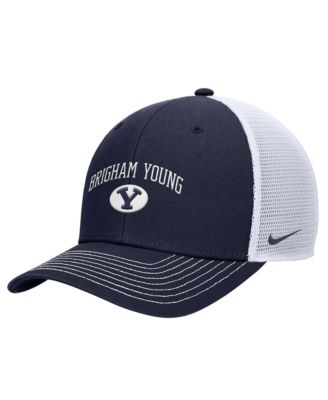 Men's Navy BYU Cougars Rise Adjustable Trucker Hat