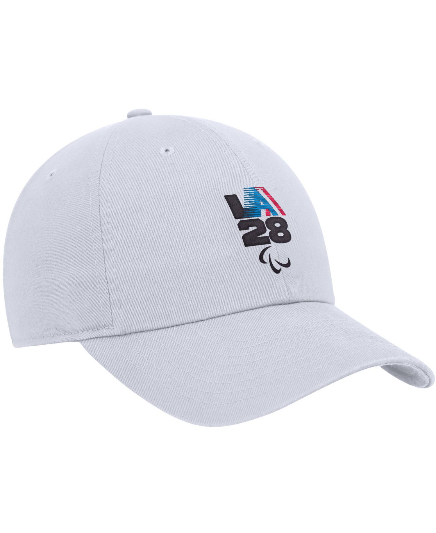 Big Boys and Girls White LA28 Summer Paralympics Retro Stripes Club Adjustable Hat
