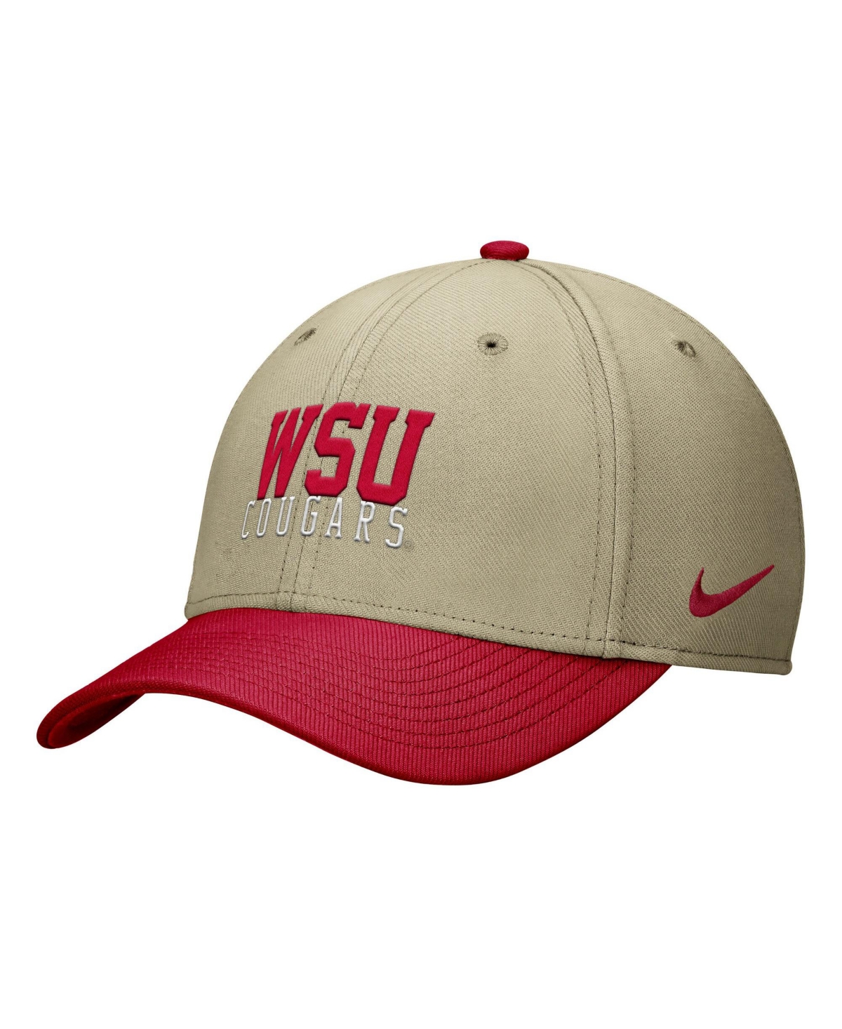 Nike Men's Beige/Crimson Washington State Cougars Dri-fit SwooshFlex Hat