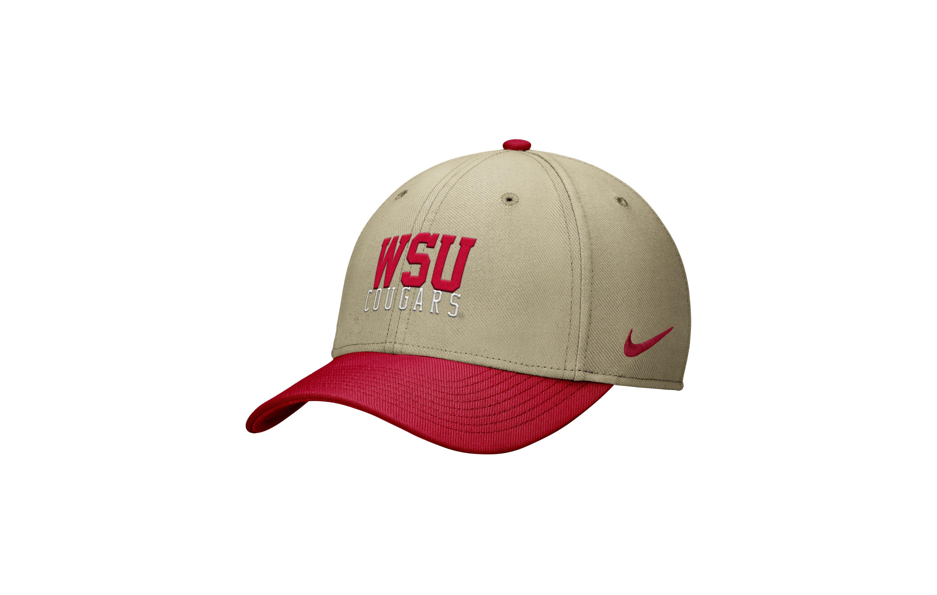 Nike Men's Beige/Crimson Washington State Cougars Dri-fit SwooshFlex Hat