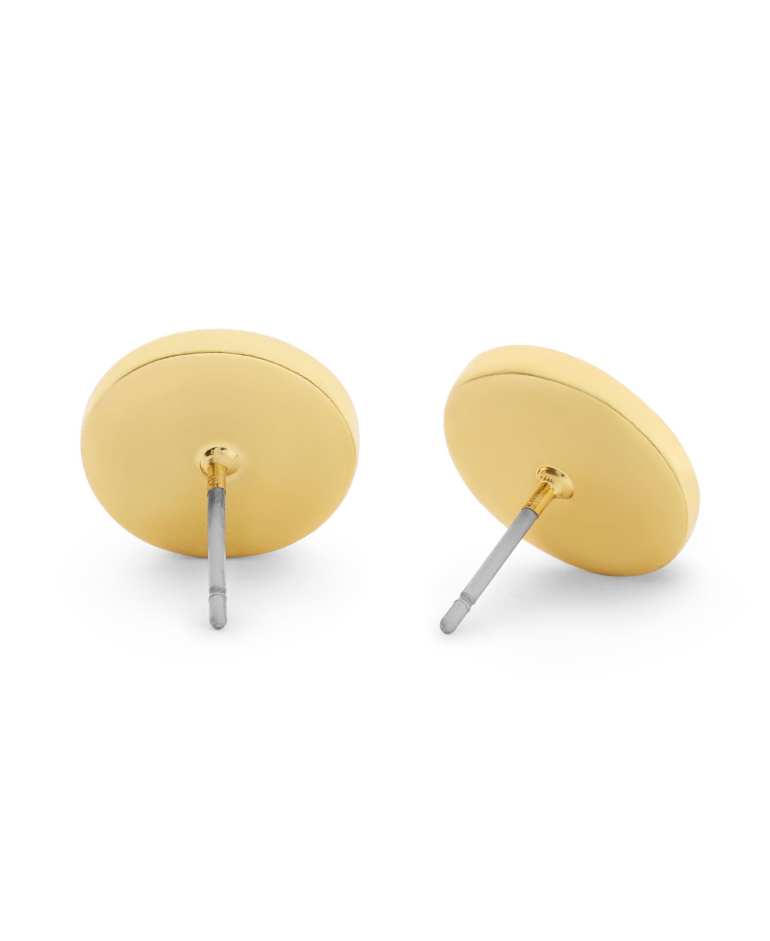 Gold Heritage Signature Coin Stud Earrings