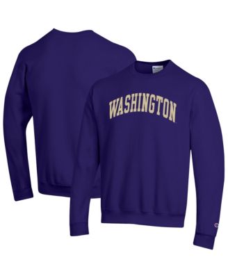 Men's Purple Washington Huskies Basic Arch Fleece Pullover Sweatshirt