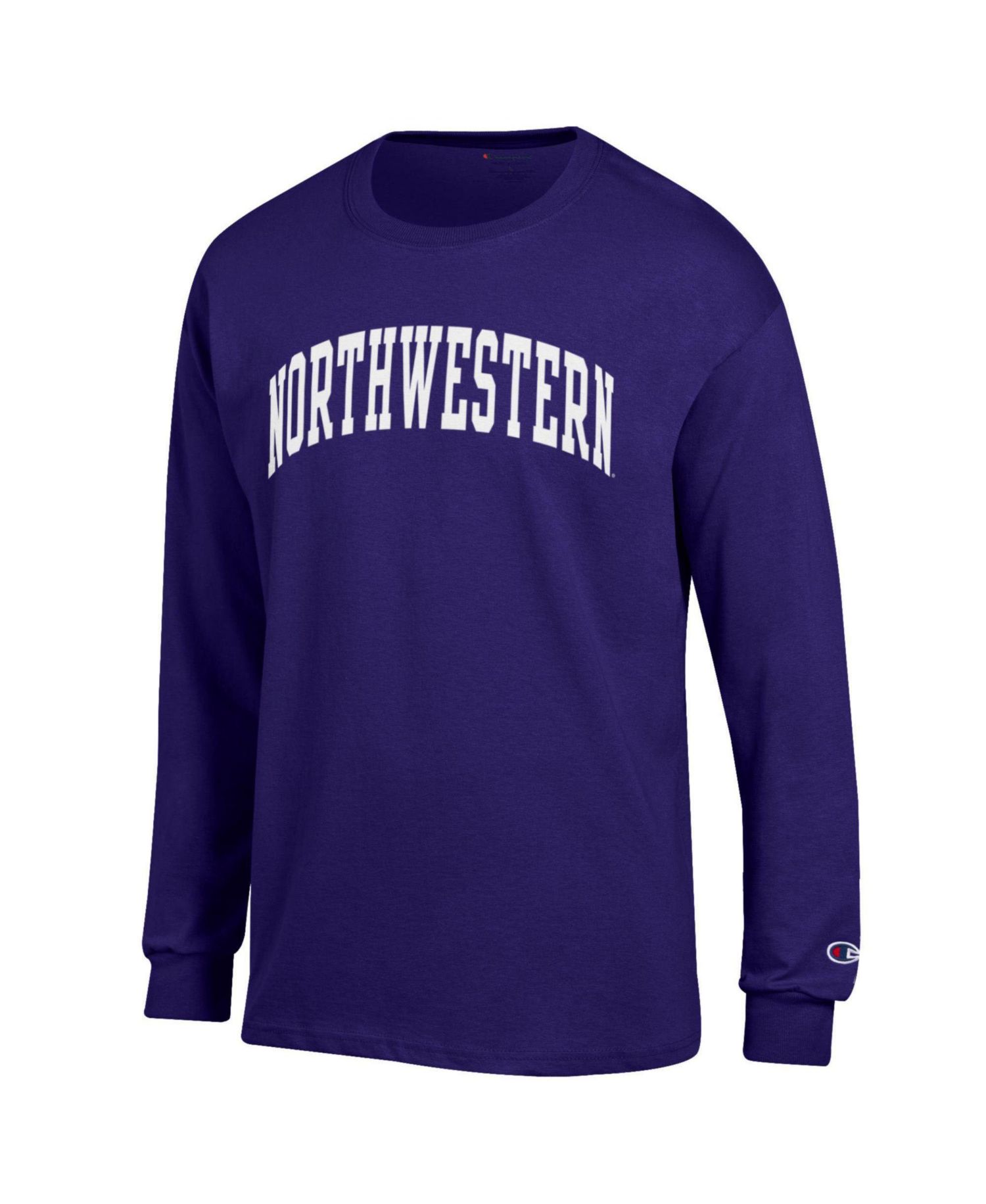 Men's Purple Northwestern Wildcats Basic Arch Long Sleeve T-Shirt