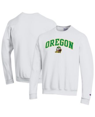 Men's&nbsp;Champion White Oregon Ducks Arch Over Logo Pullover Sweatshirt