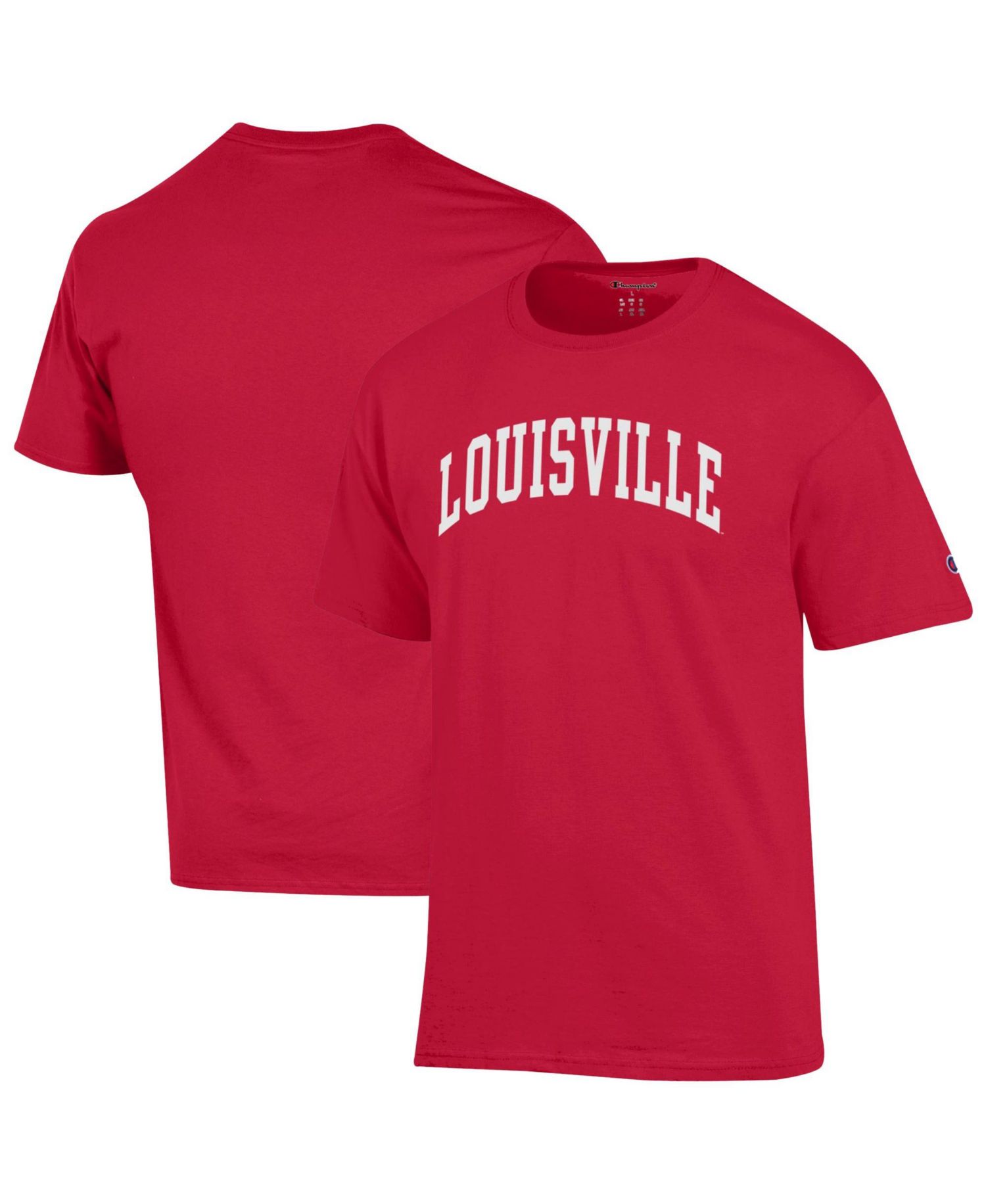 Men's Red Louisville Cardinals Basic Arch T-Shirt