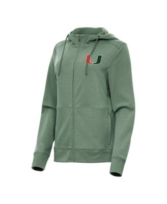 Women's Green Miami Hurricanes Seeker Full-Zip Hoodie