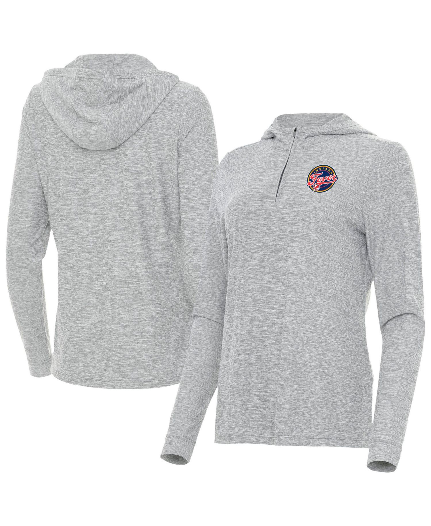 Women's Heather Gray Indiana Fever Daybreak Quarter-Zip Hoodie