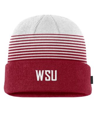 Men's Crimson/White Washington State Cougars 2026 On-Field Gradient Terra Cuffed Knit Hat