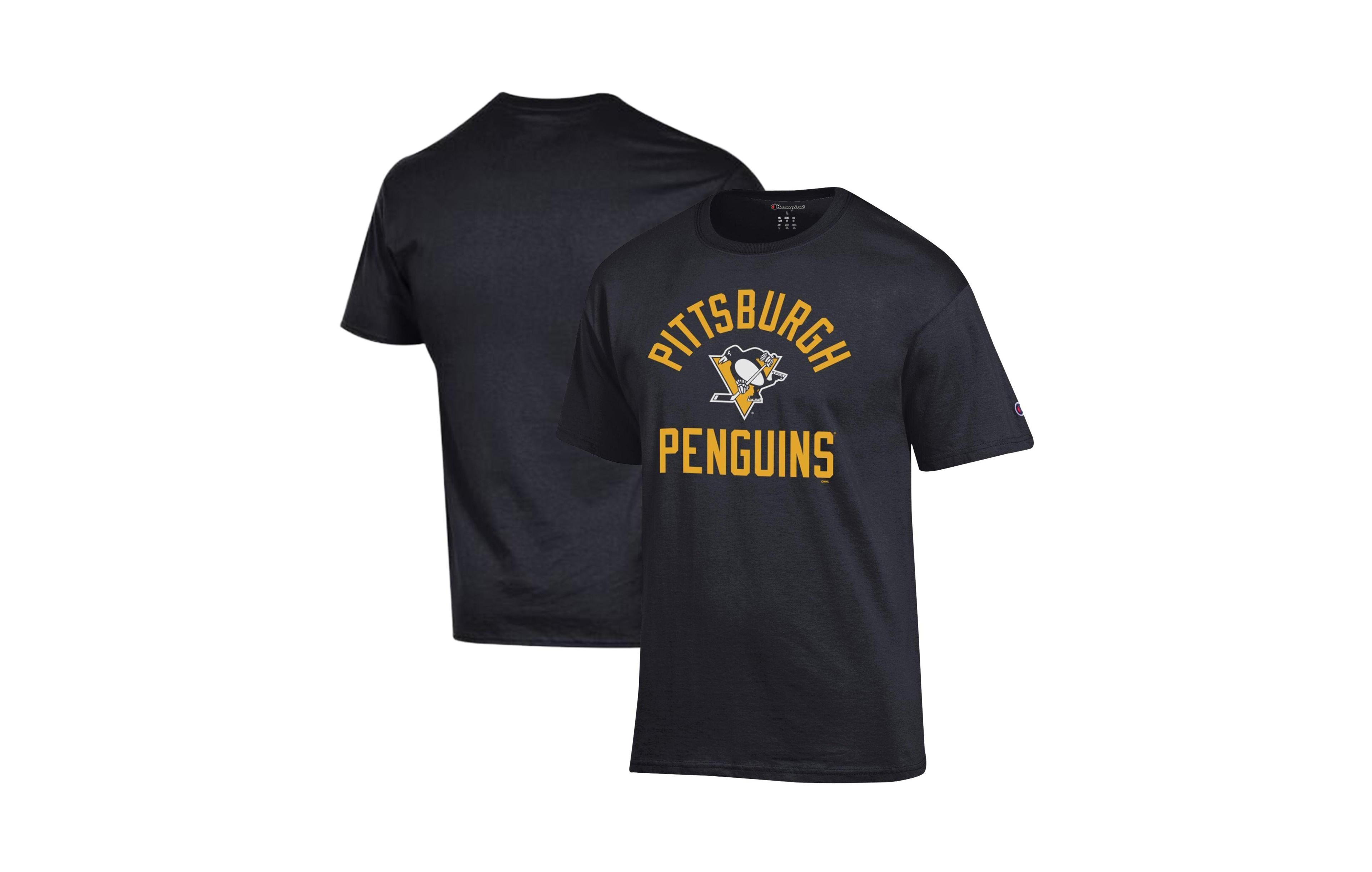Champion Men's Black Pittsburgh Penguins Primary Logo Jersey T-Shirt