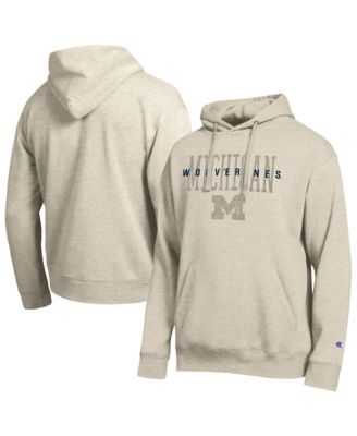 Men's Oatmeal Michigan Wolverines All-Star Neutral Stack Hoodie