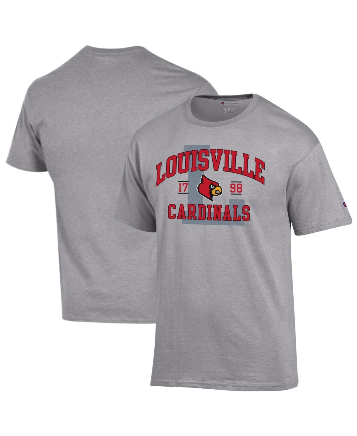 Champion Men's Heather Gray Louisville Cardinals Varsity T-Shirt