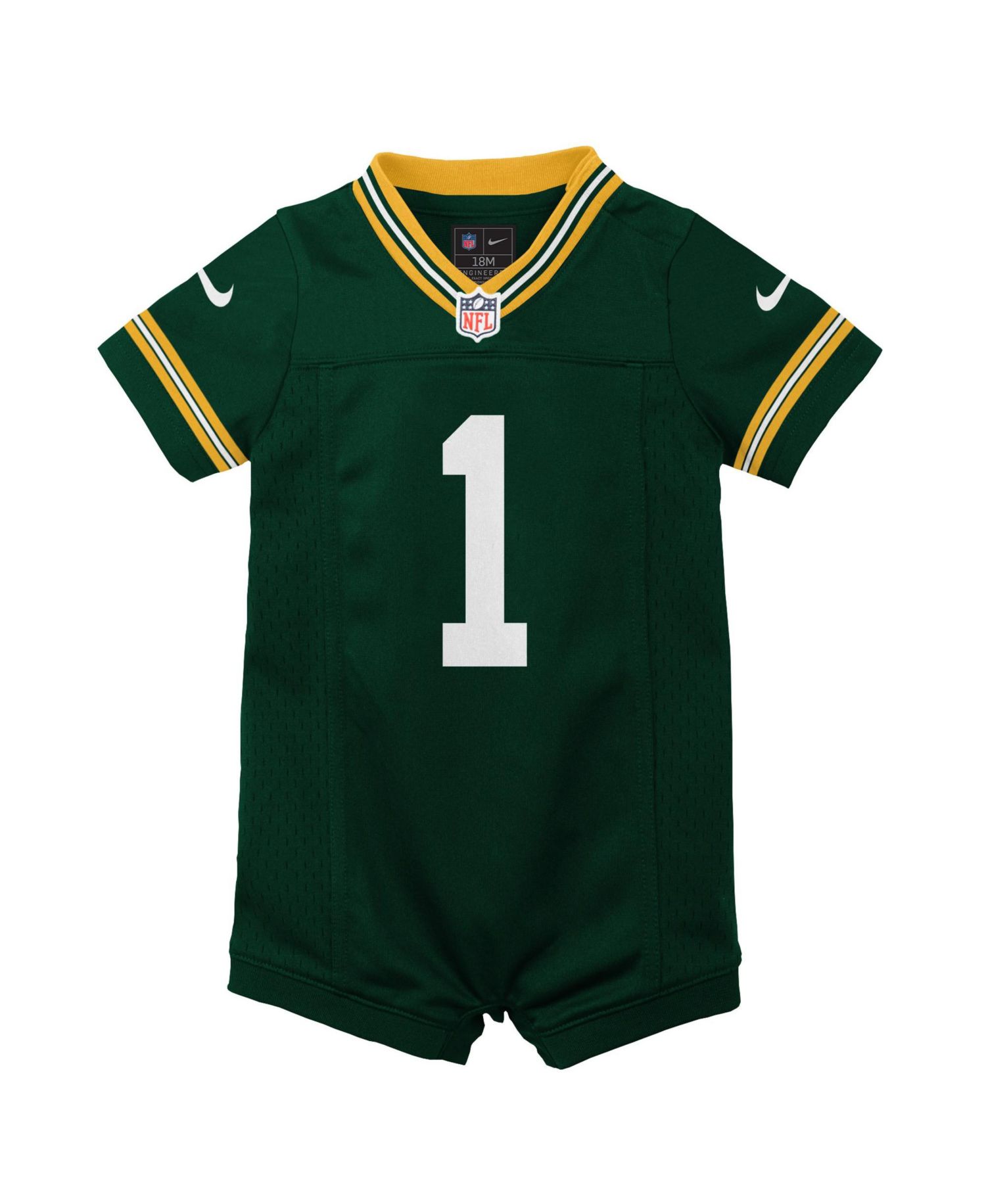 Baby Boys and Girls Micah Parsons Green Green Bay Packers Romper Game Jersey