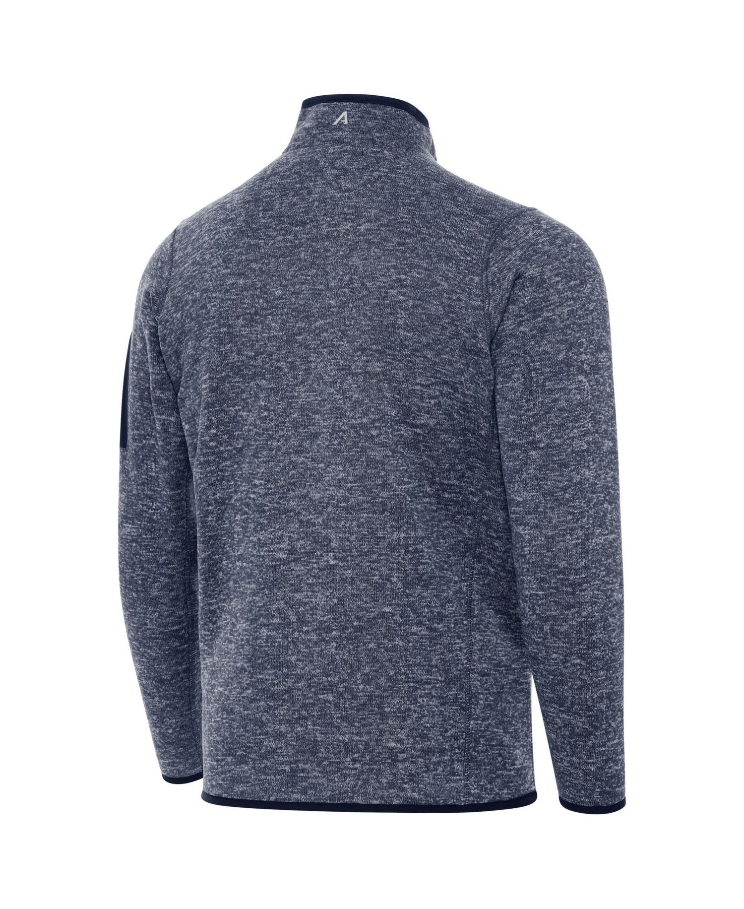 Men's Heather Navy Tennessee Titans Fortune Quarter-Zip Pullover Sweatshirt