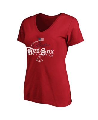 Plus Size Boston Red Sox USA 250 Years V-Neck Short-Sleeve T-Shirt