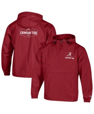 Men's Crimson Alabama Crimson Tide Delay Packable Half-Zip Jacket