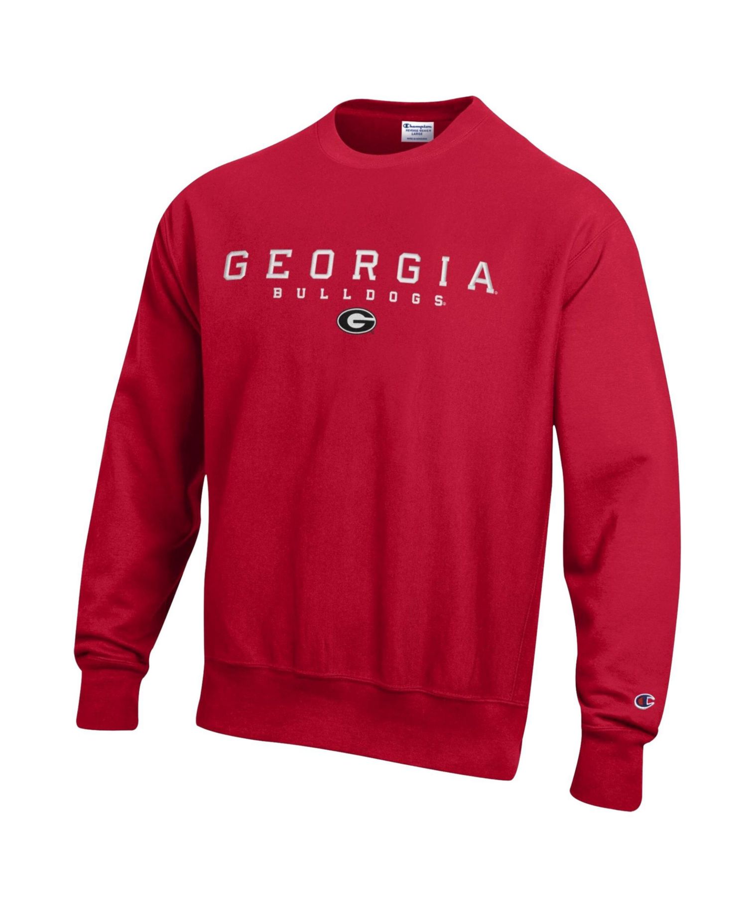 Men's Red Georgia Bulldogs Relentless Reverse Weave Sweatshirt