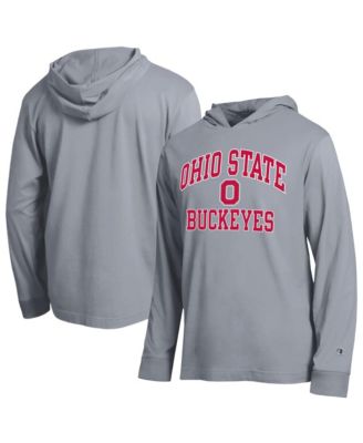 Men's Heather Gray Ohio State Buckeyes High Motor All-Star Long sleeves Hooded T-Shirt
