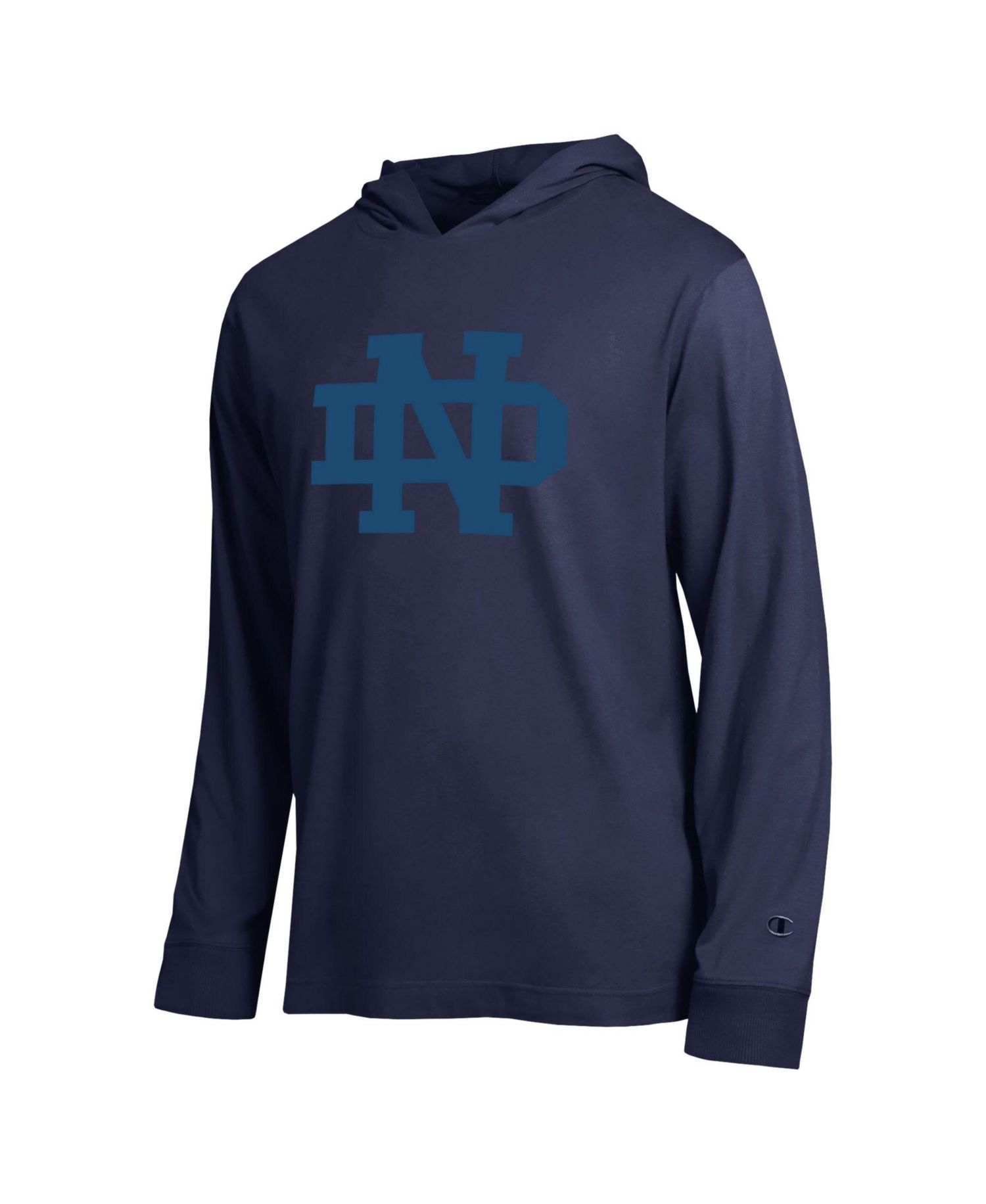 Men's Navy Notre Dame Fighting Irish Tonal All-Star Long Sleeve Hooded T-Shirt