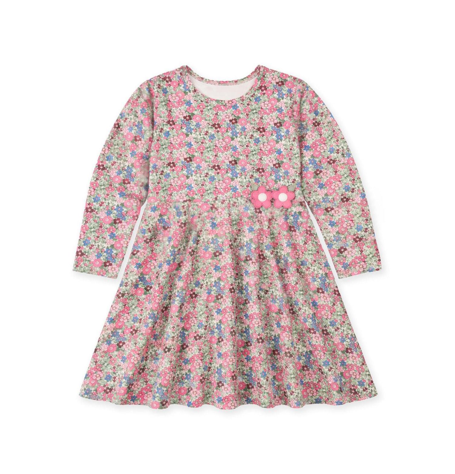 Girls (7-8) Floral Knit Dress with Flowers