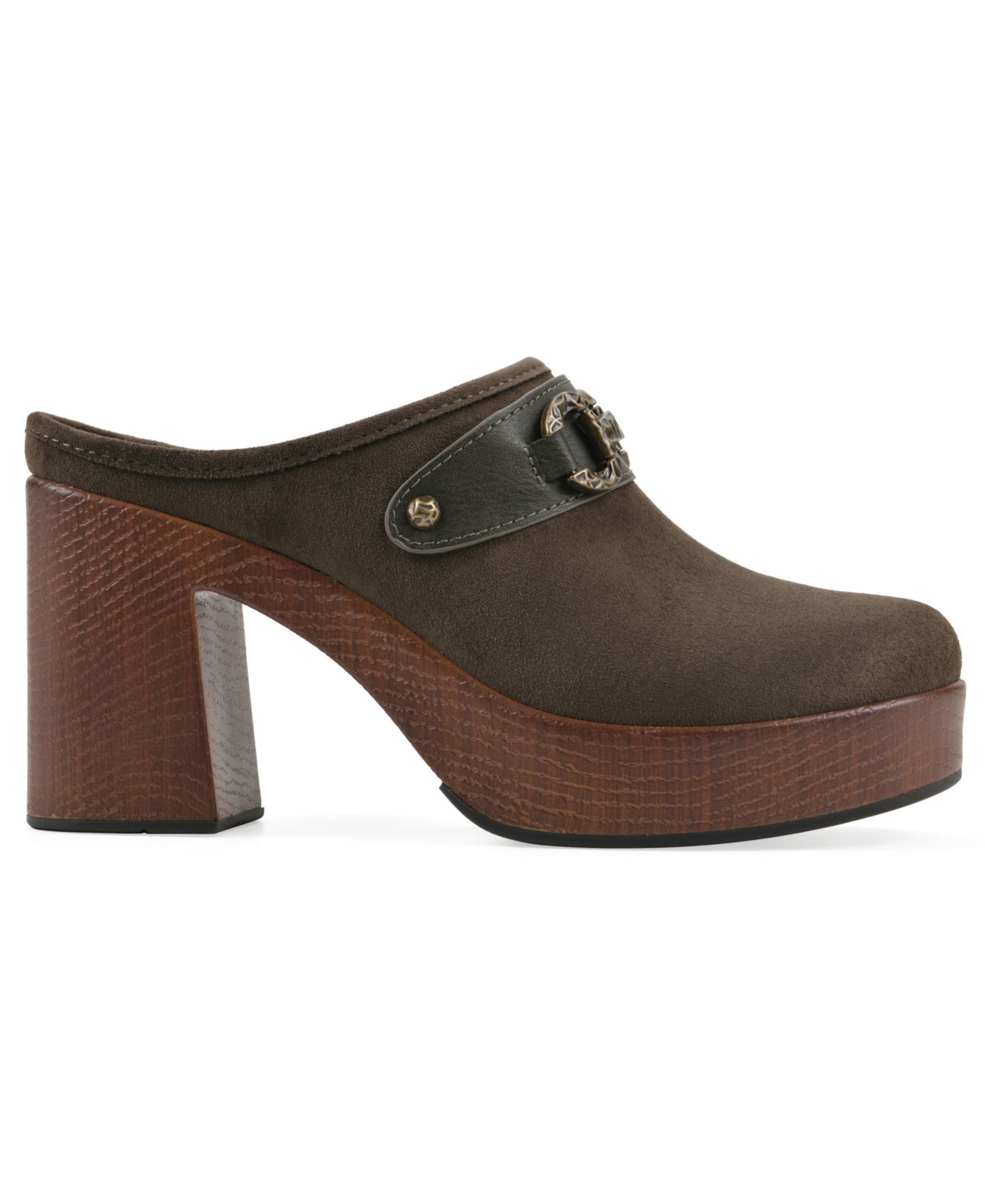 Женские сабо White Mountain Barleys Platform Heel Mule, цвет: Армейский разноцветный — фото 2