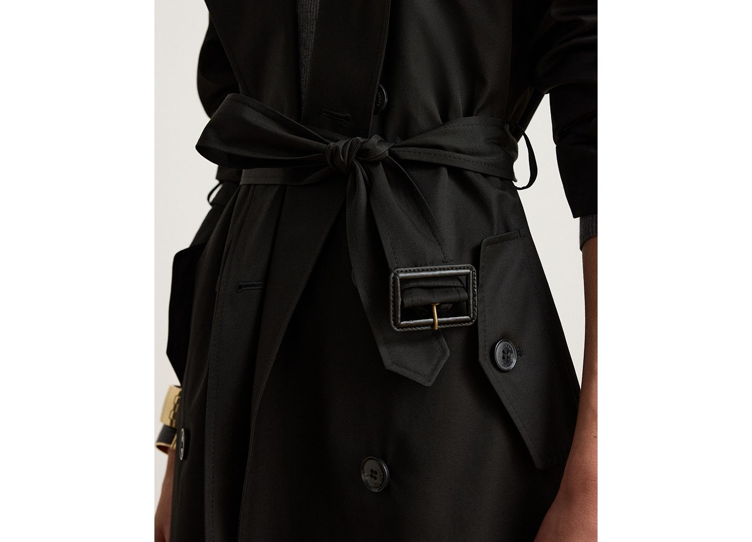 Women's Double-Breasted Maxi Trench Cotton-Blend Coat