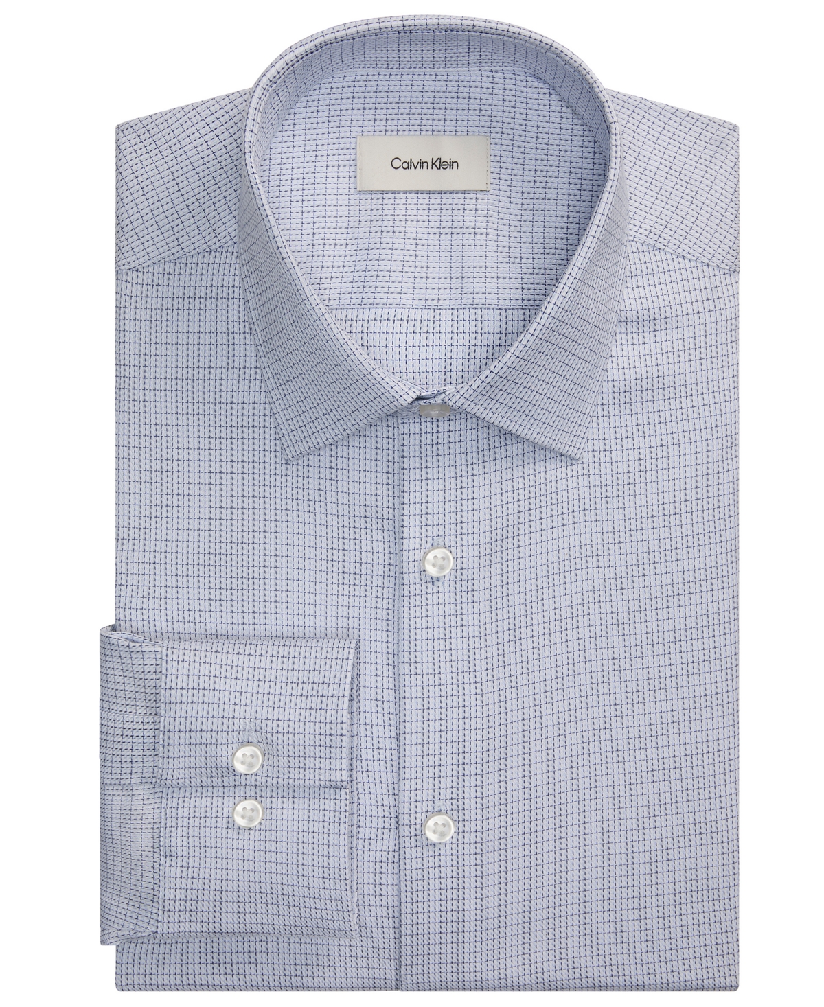 Calvin Klein Men's Cotton Stretch Slim-Fit Dress Shirt