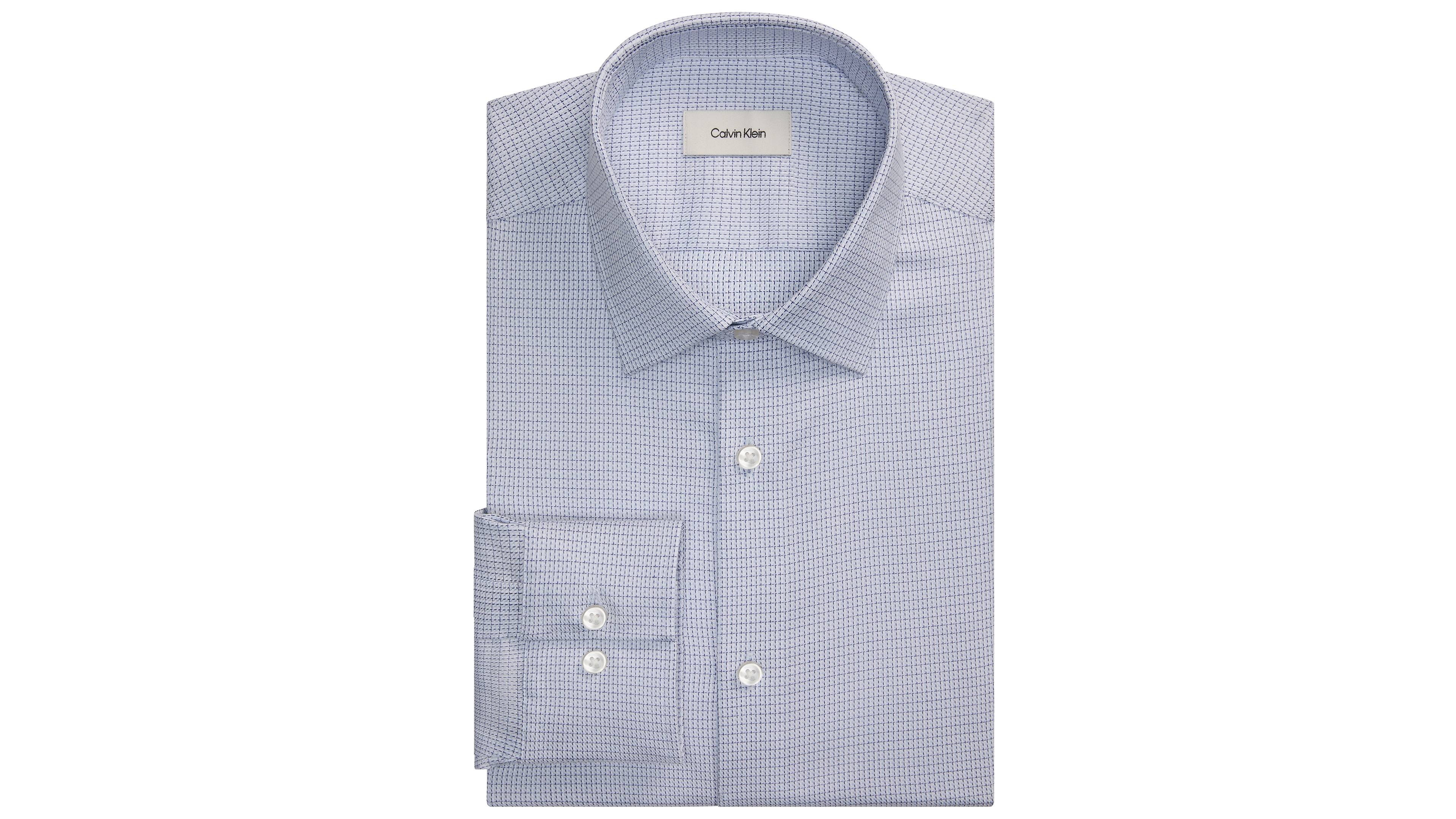 Calvin Klein Men's Cotton Stretch Slim-Fit Dress Shirt