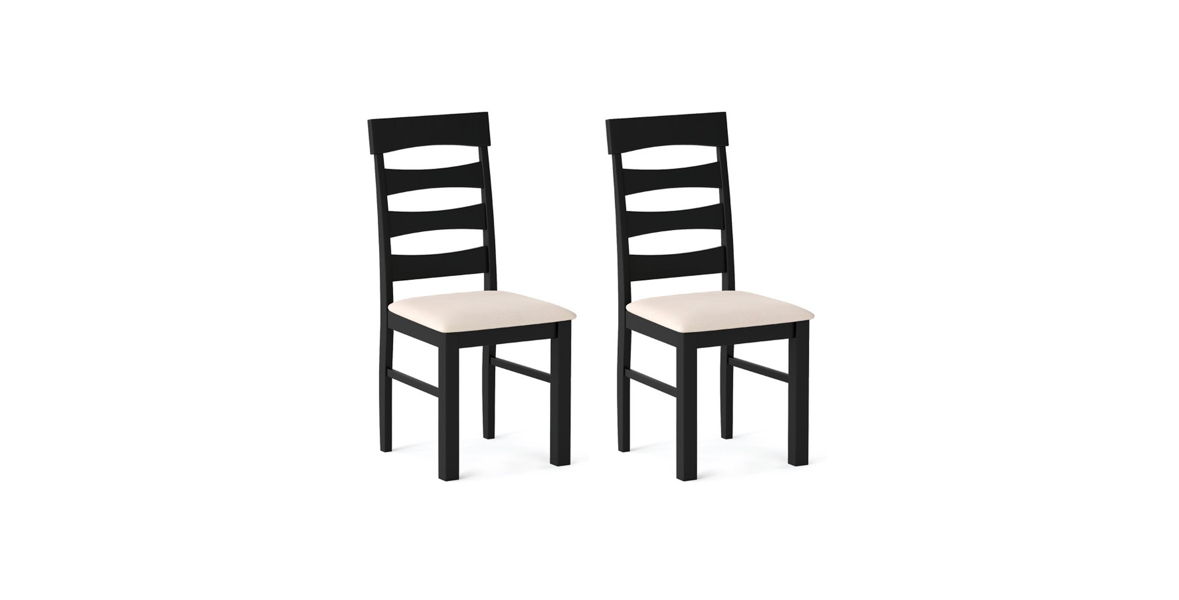 Sugift High Back Dining Room Chairs Set of 2 with Padded Seats and Hollowed Backrest Faux Linen Upholstery