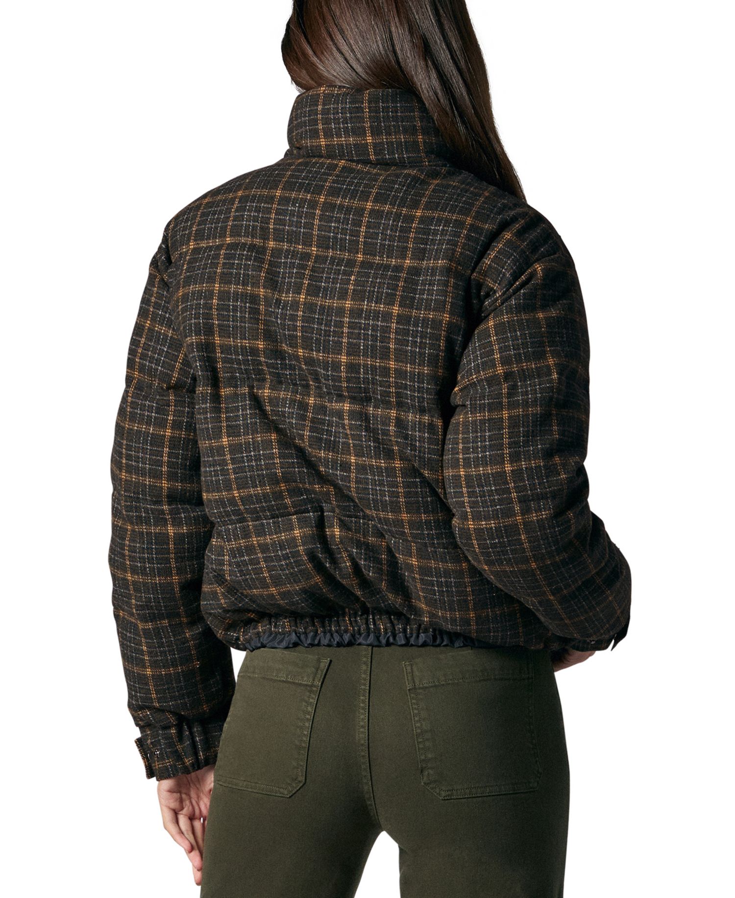 Women's Bruna Short Plaid Puffer Coat