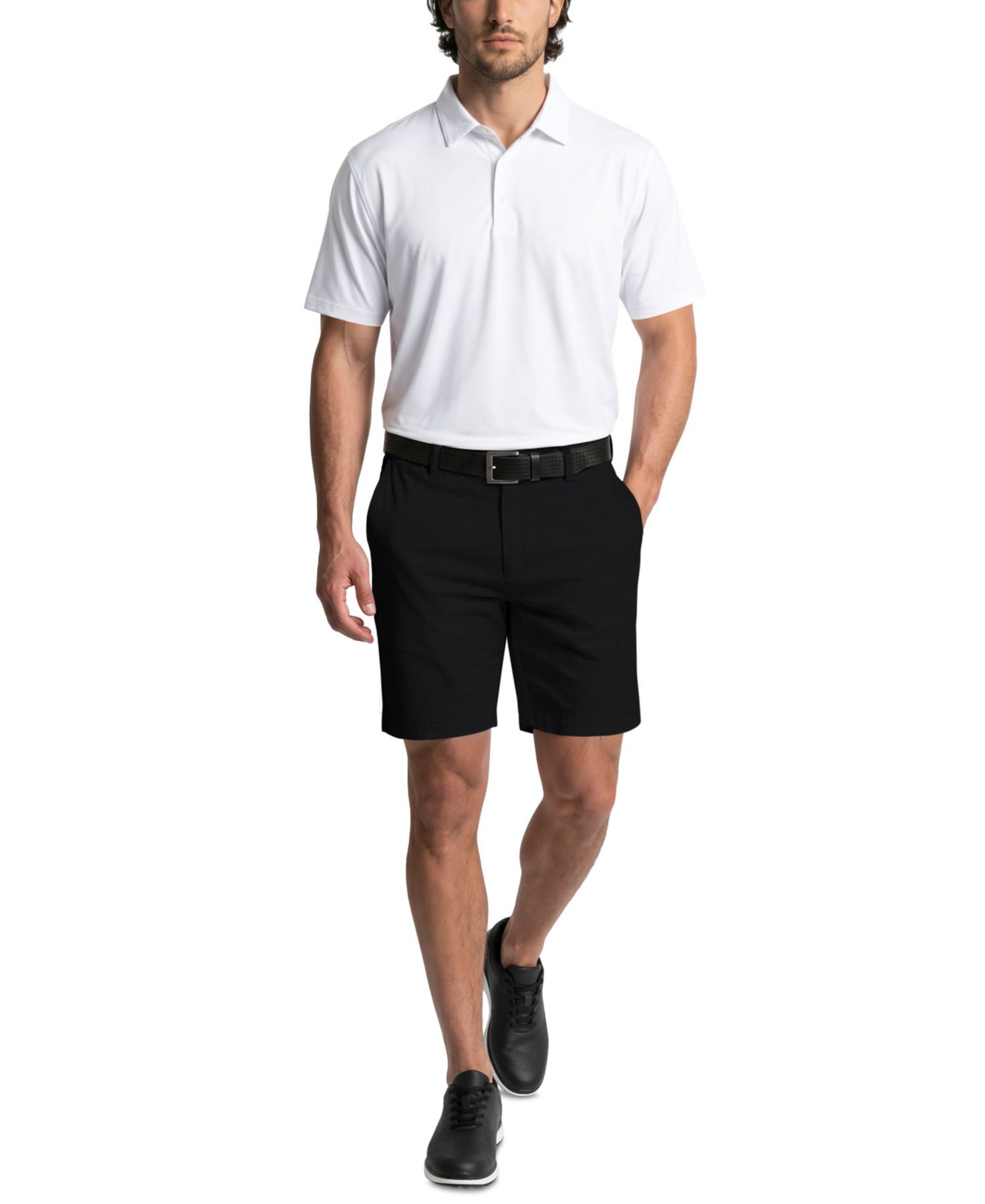 Men's Herringbone Moisture-Wicking Shorts, 8" Inseam