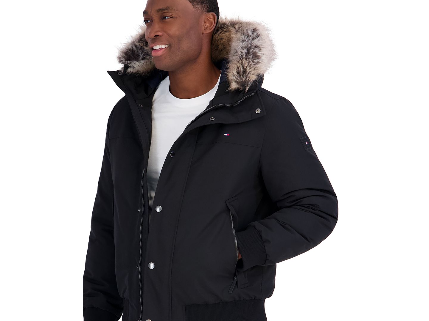 Мужская куртка Tommy Hilfiger Snorkel Bomber Regular-Fit, цвет: Чёрный — фото 3