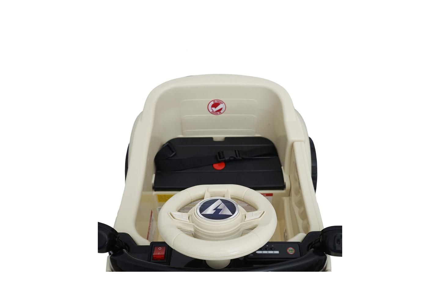 Детская игрушка YOBTOP 12V Kids Ride On Car - 2.4G Remote Control, Adjustable Speed, Multifunctional Steering Wheel, USB Bluetooth Music, For Kids 2-4, цвет: Бежевый — фото 11